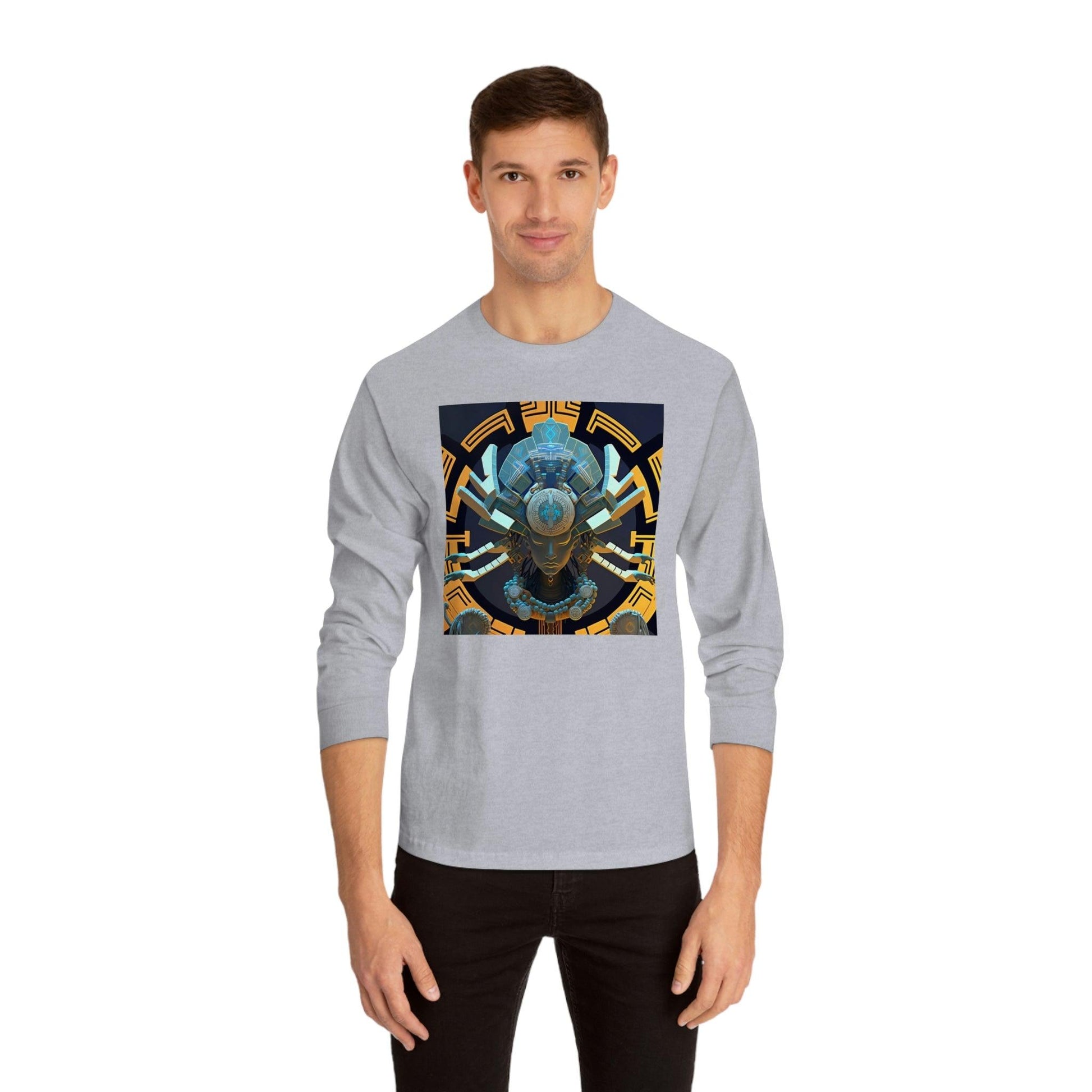 Unisex Classic Long Sleeve T-Shirt Chaos Existence Bot Ai Art - Alchemystics.org