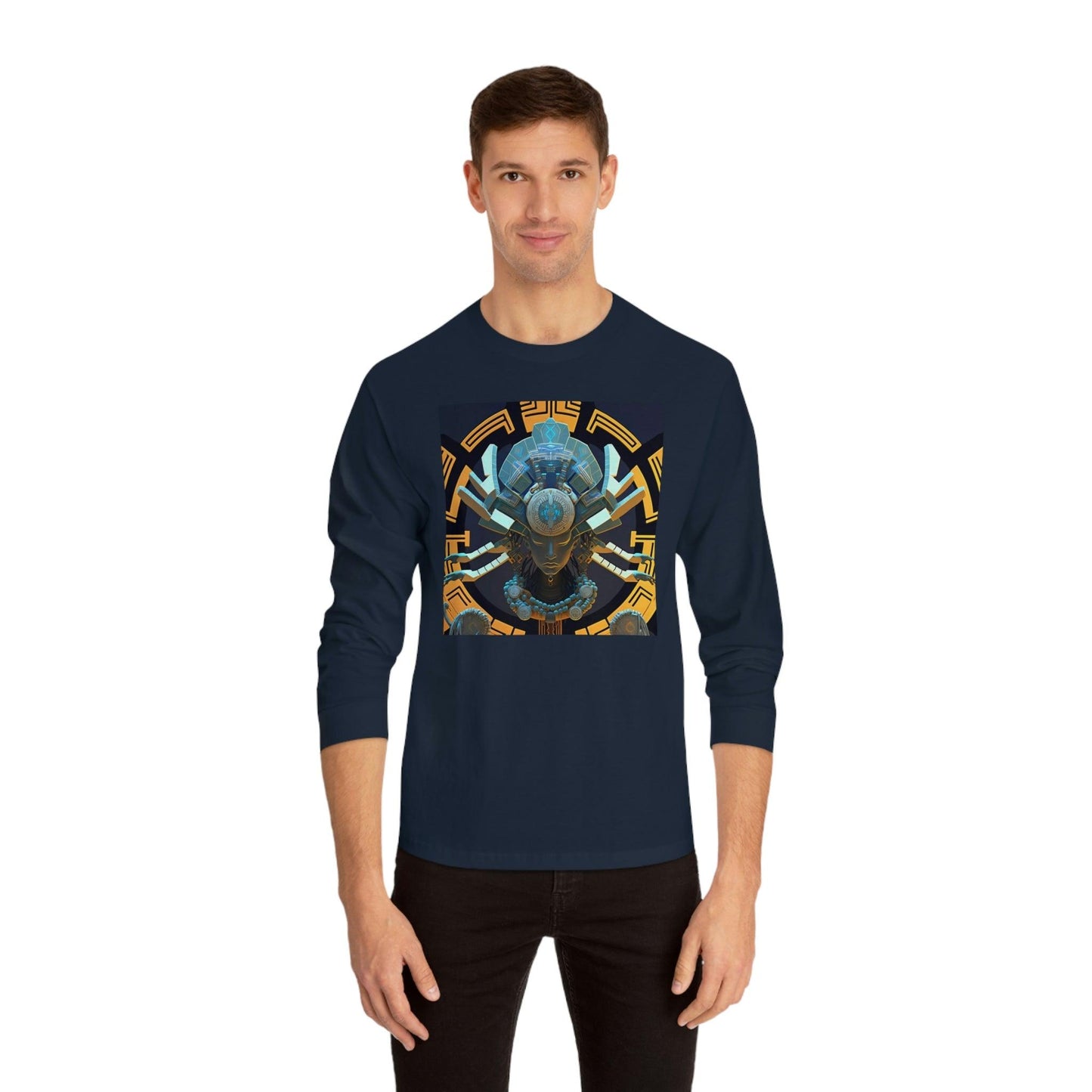 Unisex Classic Long Sleeve T-Shirt Chaos Existence Bot Ai Art - Alchemystics.org