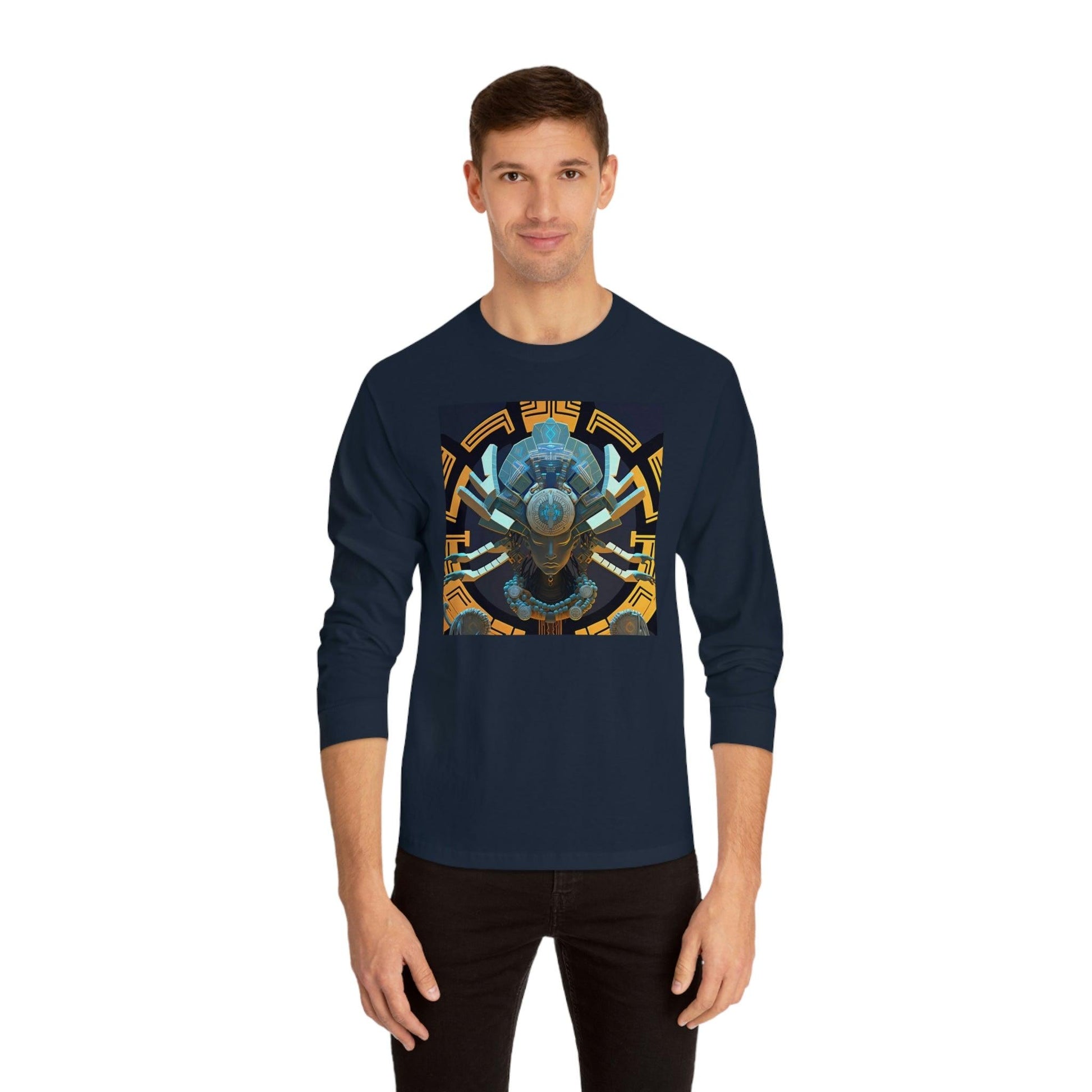 Unisex Classic Long Sleeve T-Shirt Chaos Existence Bot Ai Art - Alchemystics.org