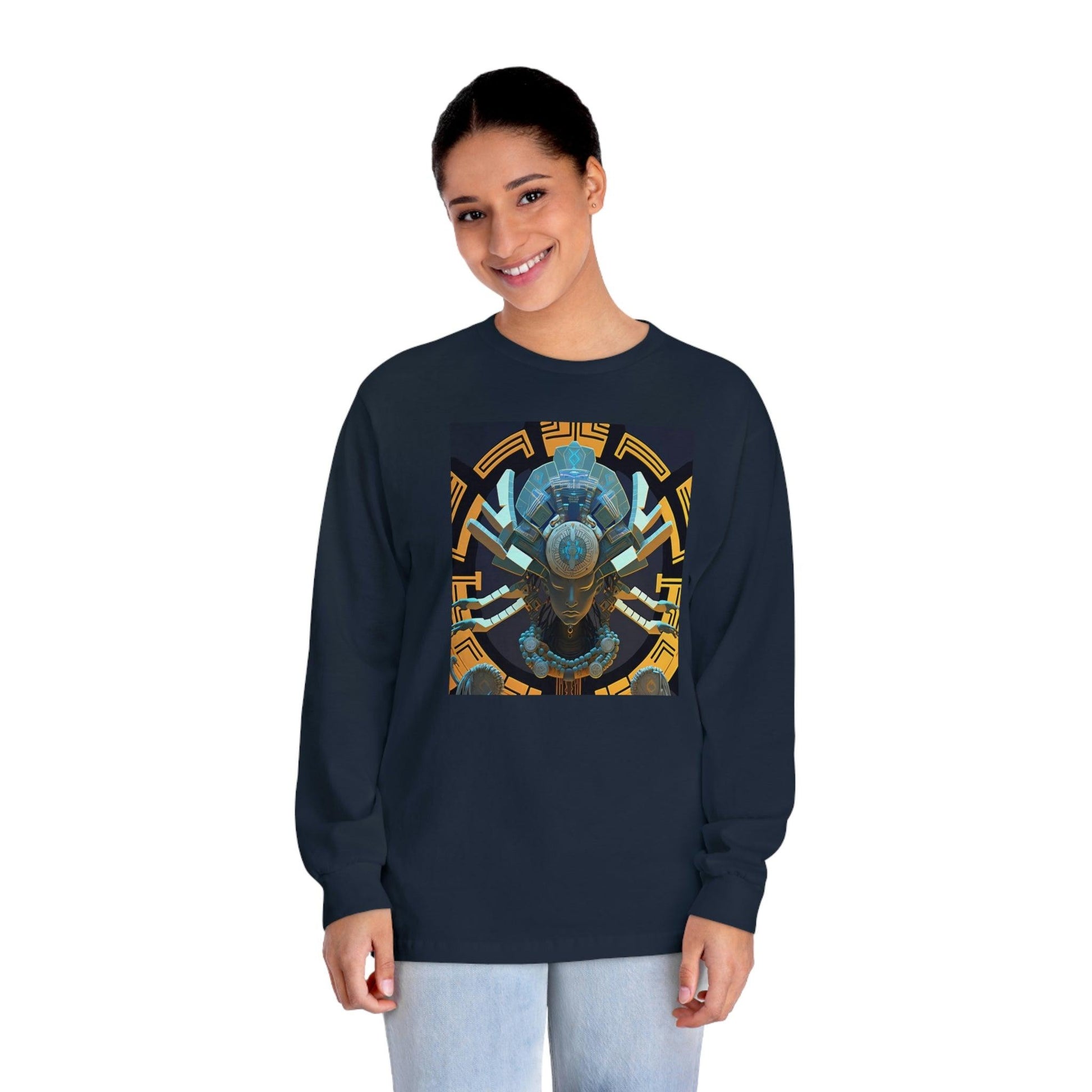 Unisex Classic Long Sleeve T-Shirt Chaos Existence Bot Ai Art - Alchemystics.org