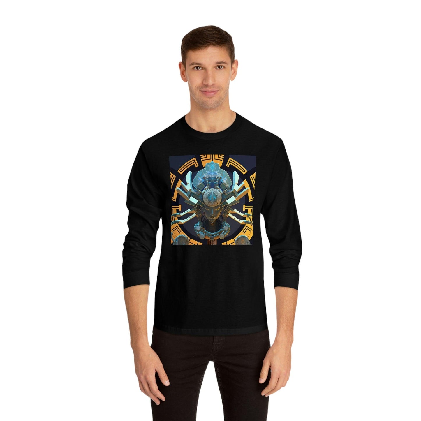 Unisex Classic Long Sleeve T-Shirt Chaos Existence Bot Ai Art - Alchemystics.org