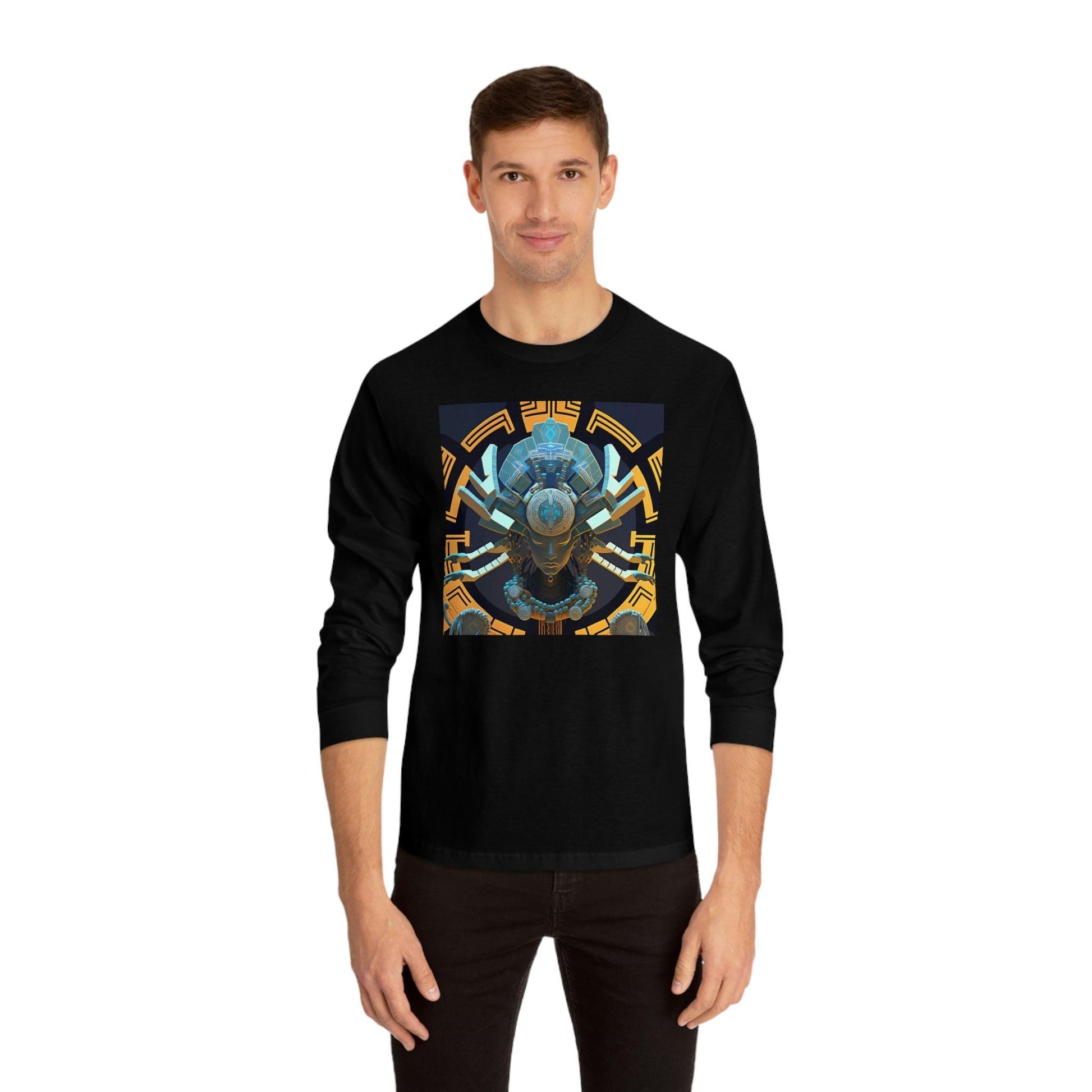 Unisex Classic Long Sleeve T-Shirt Chaos Existence Bot Ai Art - Alchemystics.org