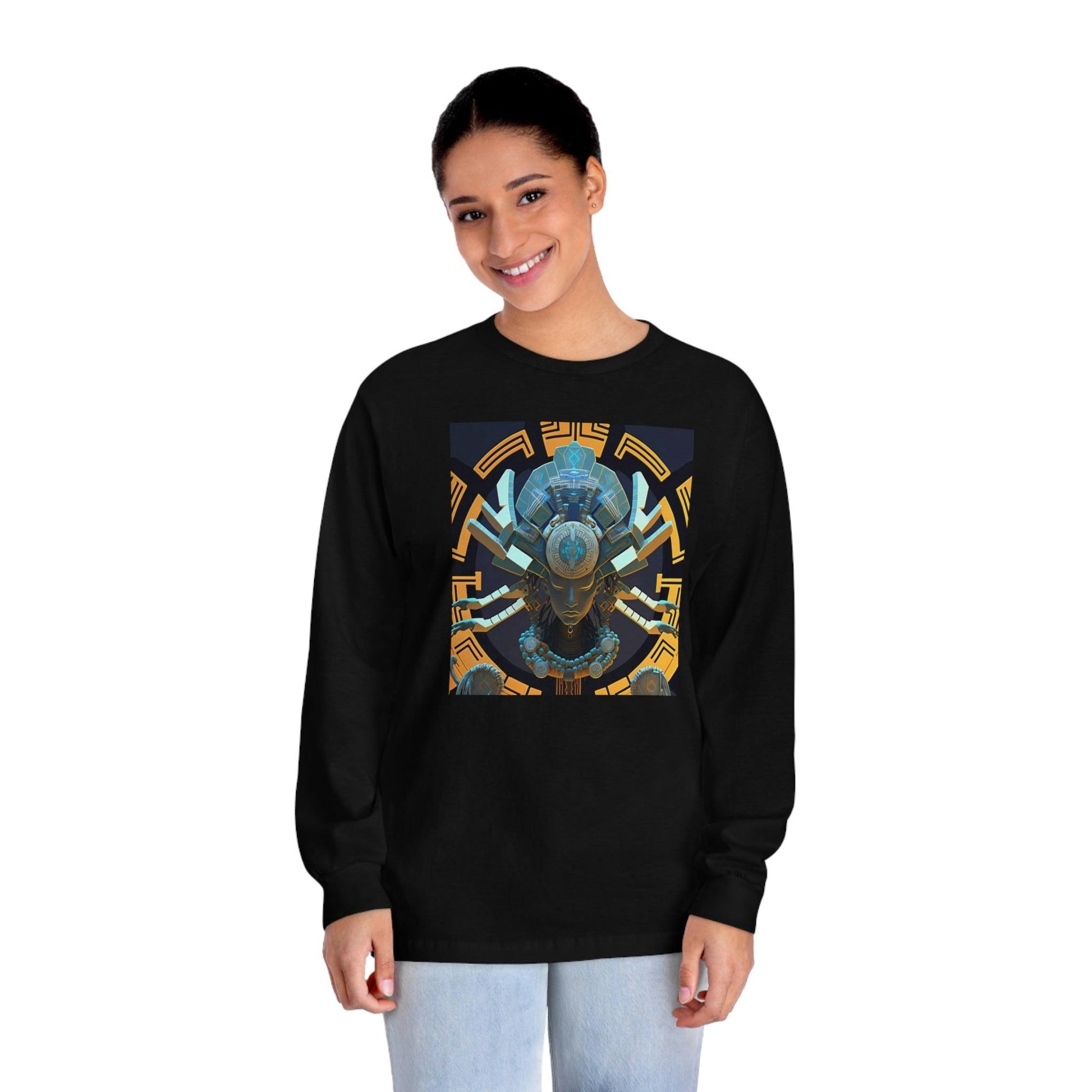 Unisex Classic Long Sleeve T-Shirt Chaos Existence Bot Ai Art - Alchemystics.org