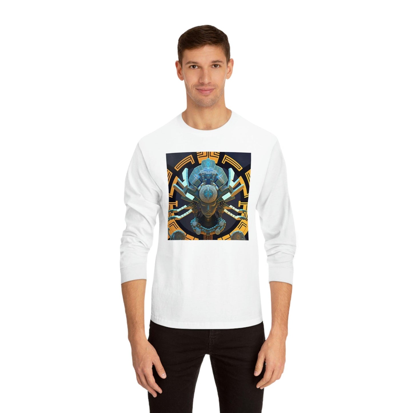 Unisex Classic Long Sleeve T-Shirt Chaos Existence Bot Ai Art - Alchemystics.org