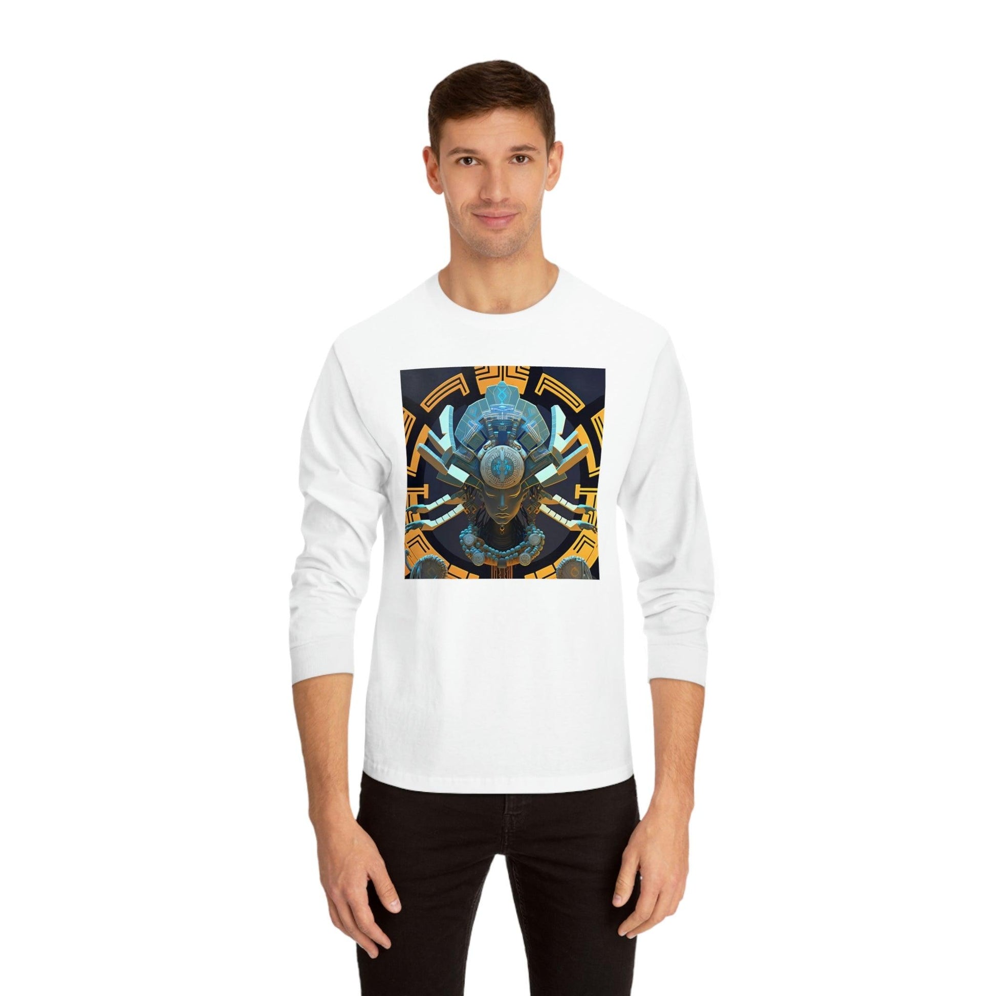 Unisex Classic Long Sleeve T-Shirt Chaos Existence Bot Ai Art - Alchemystics.org