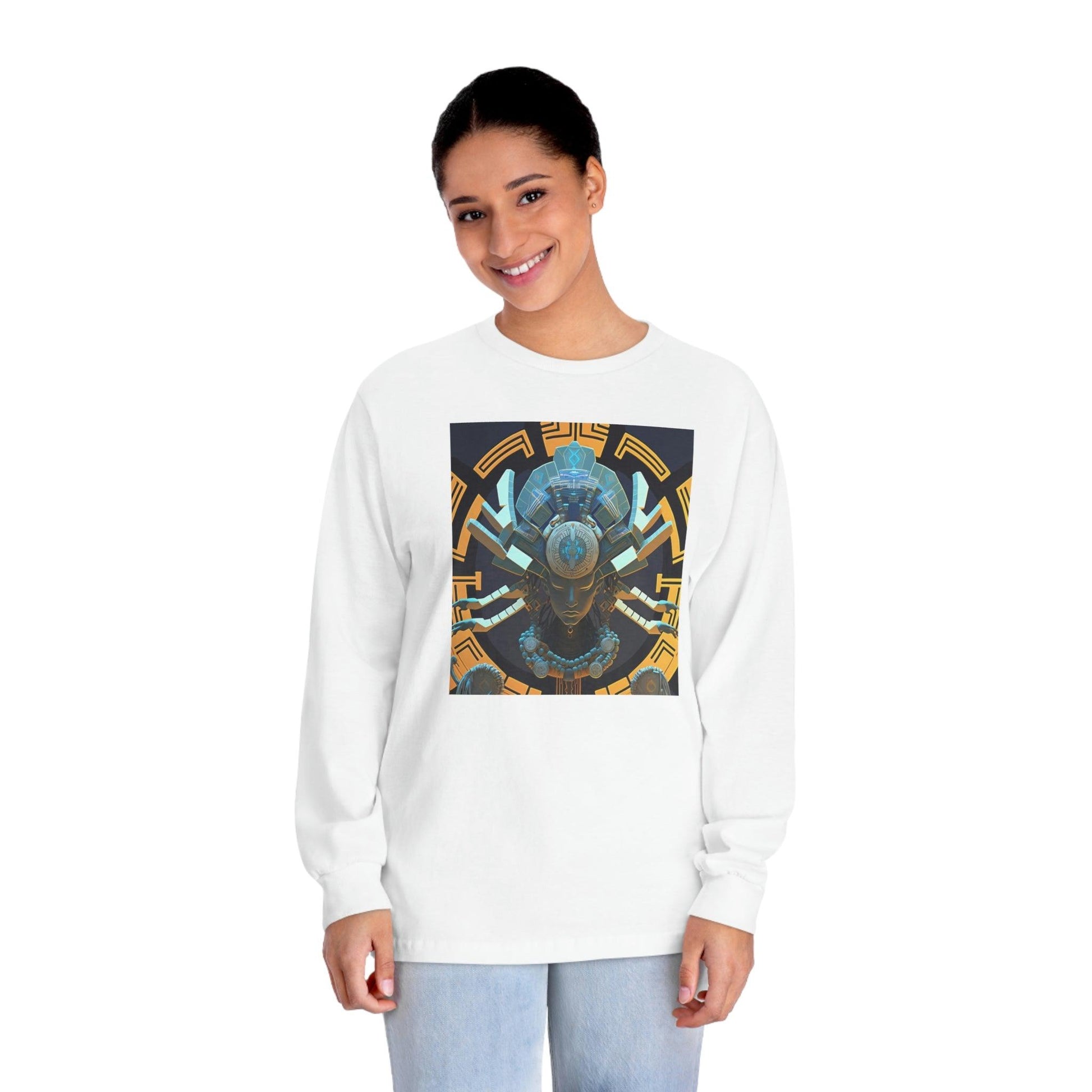 Unisex Classic Long Sleeve T-Shirt Chaos Existence Bot Ai Art - Alchemystics.org