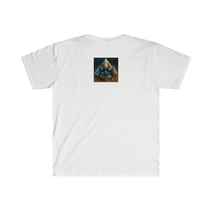 Visionary Ai Art Men's and Women's Unisex Soft Style T-Shirt for Festival and Street Wear Pyramids v3.1 - Alchemystics.org