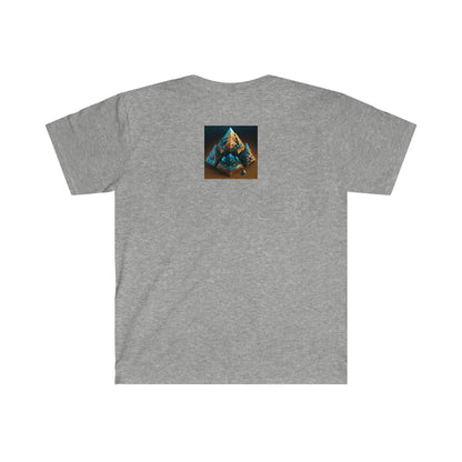 Visionary Ai Art Men's and Women's Unisex Soft Style T-Shirt for Festival and Street Wear Pyramids v3.1 - Alchemystics.org