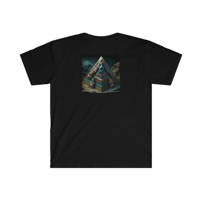 Visionary Psychedelic Ai Art Men's and Women's Unisex Soft Style T-Shirt for Festival and Street Wear Pyramids v1 - Alchemystics.org