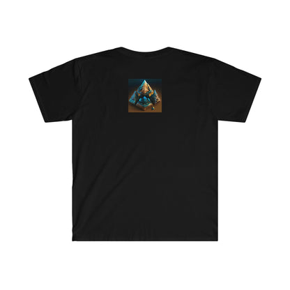 Visionary Psychedelic Ai Art Men's and Women's Unisex Soft Style T-Shirt for Festival and Street Wear Pyramids v3 - Alchemystics.org